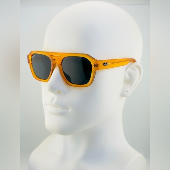 Ray-Ban Corrigan Bio based Sunglasses RB4397 Transparent Yellow Frame Gray Lens main image 10